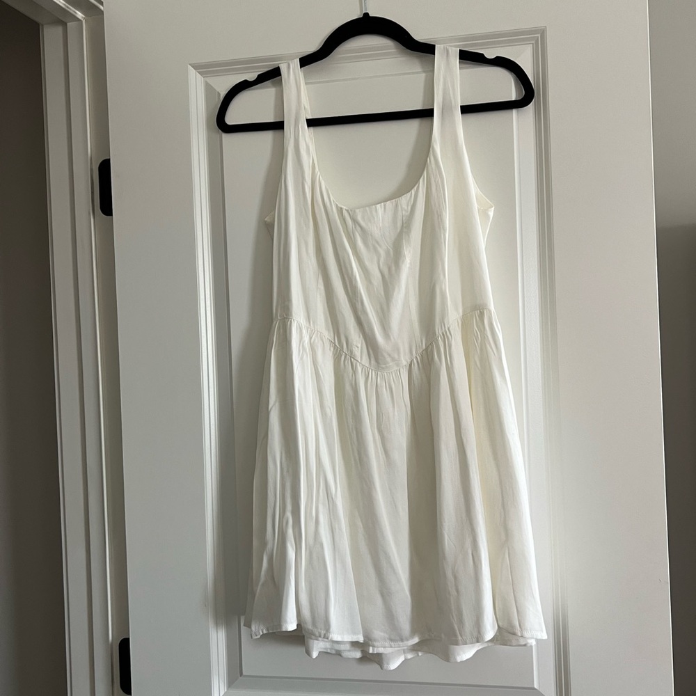 Cream Sleeveless Mini Dress